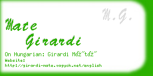 mate girardi business card